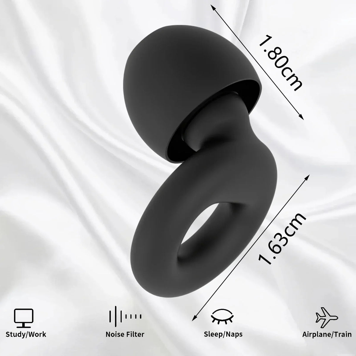 Sleep earplug dimensions